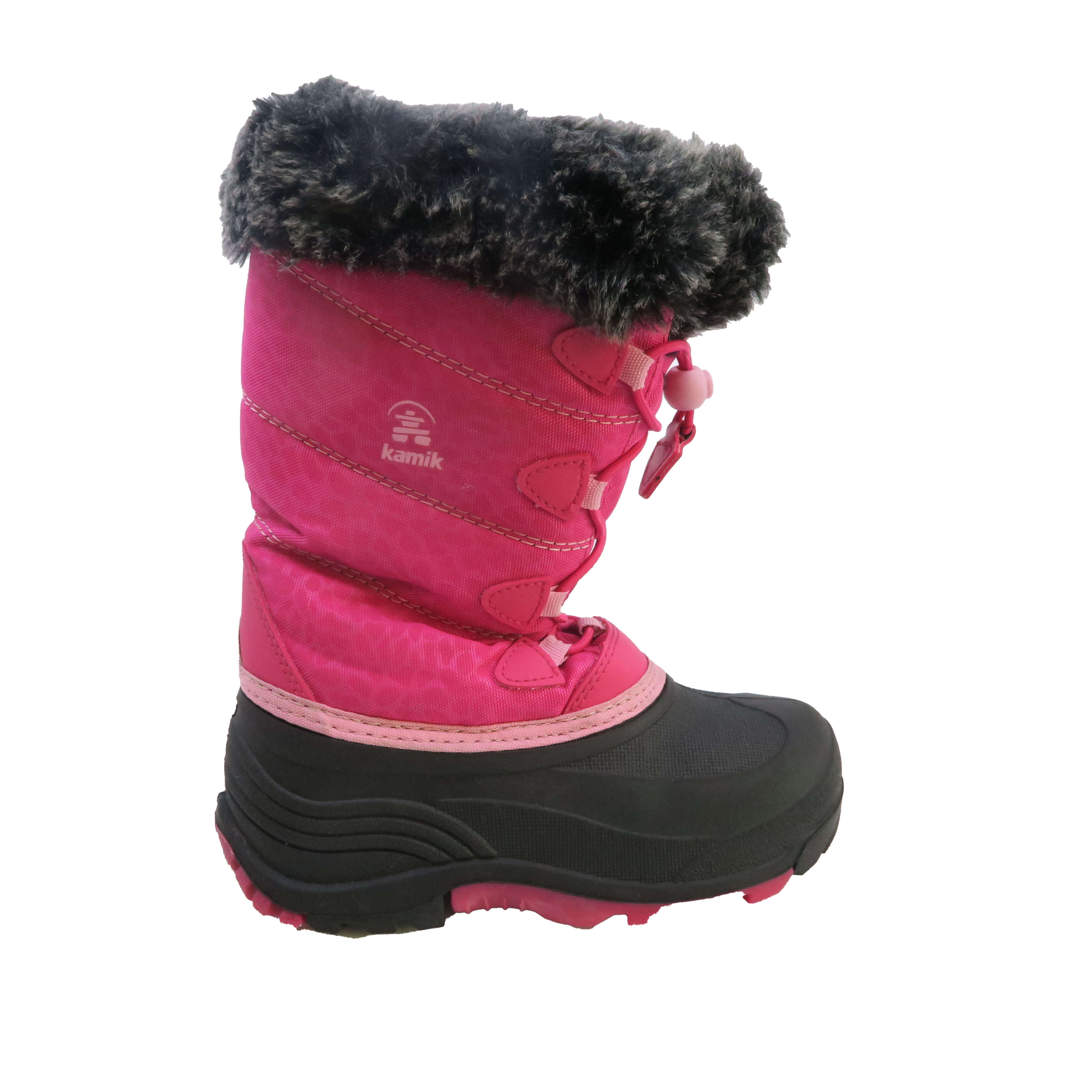 Kamik Girls Pink | Black Boots Size: 13 Toddler